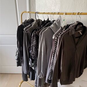 H&M Oversized Gunmetal Blouse